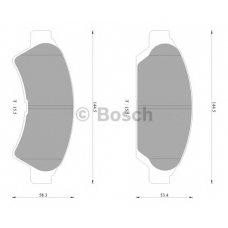 0 986 AB2 203 BOSCH Комплект тормозных колодок, дисковый тормоз