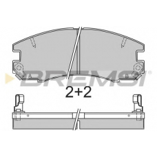 BP2654 BREMSI Комплект тормозных колодок, дисковый тормоз