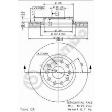 BS 8205 BRECO Тормозной диск