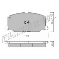 069.0 TRUSTING Комплект тормозных колодок, дисковый тормоз