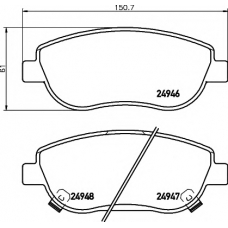 8DB 355 014-871 HELLA PAGID Комплект тормозных колодок, дисковый тормоз