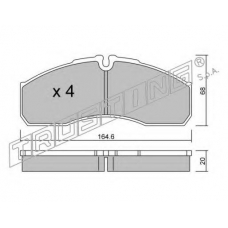 594.3 TRUSTING Комплект тормозных колодок, дисковый тормоз