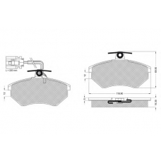 PF1204 PROCODIS FRANCE Комплект тормозных колодок, дисковый тормоз