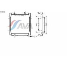 REA2011 AVA Радиатор, охлаждение двигателя