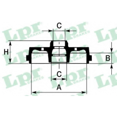 7D0239C LPR Тормозной барабан