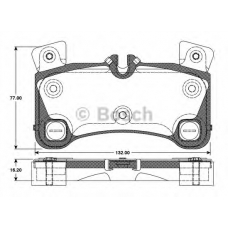 0 986 TB3 088 BOSCH Комплект тормозных колодок, дисковый тормоз