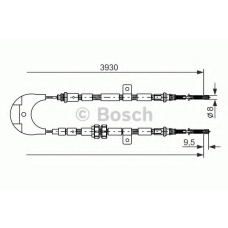 1 987 477 233 BOSCH Трос, стояночная тормозная система