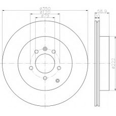 8DD 355 112-851 HELLA Тормозной диск