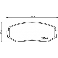 8DB 355 012-351 HELLA PAGID Комплект тормозных колодок, дисковый тормоз