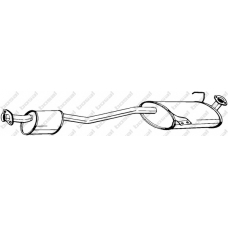 284-289 BOSAL Средний глушитель выхлопных газов