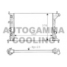 100730 AUTOGAMMA Радиатор, охлаждение двигателя