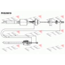 FKS20019 FTE Трос, управление сцеплением