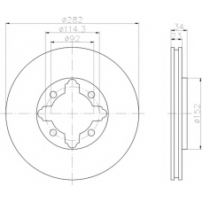 8DD 355 105-301 HELLA PAGID Тормозной диск