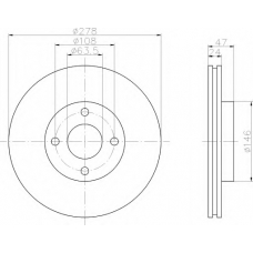 8DD 355 104-641 HELLA Тормозной диск