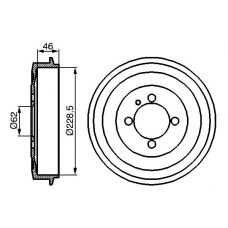 0 986 477 039 BOSCH Тормозной барабан