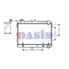 111080N AKS DASIS Радиатор, охлаждение двигателя