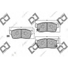 BP1166 DJ PARTS Комплект тормозных колодок, дисковый тормоз