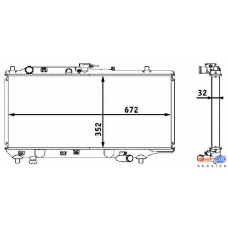 8MK 376 708-291 HELLA Радиатор, охлаждение двигателя