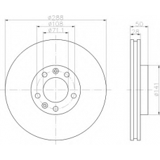 8DD 355 107-861 HELLA Тормозной диск