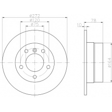 8DD 355 104-261 HELLA PAGID Тормозной диск