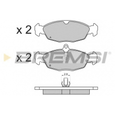 BP3156 BREMSI Комплект тормозных колодок, дисковый тормоз