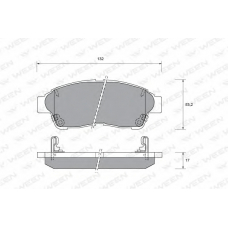 151-1385 WEEN Комплект тормозных колодок, дисковый тормоз