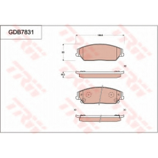 GDB7831 TRW Комплект тормозных колодок, дисковый тормоз