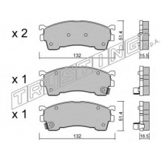 232.1 TRUSTING Комплект тормозных колодок, дисковый тормоз