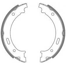 Z4262.00 WOKING Комплект тормозных колодок, стояночная тормозная с