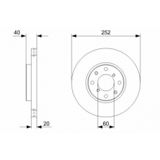 0 986 479 308 BOSCH Тормозной диск