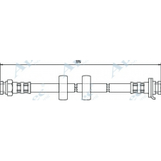 HOS3126 APEC Тормозной шланг