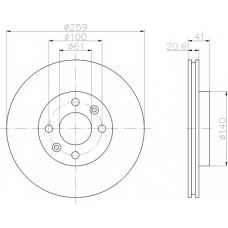 8DD 355 107-111 HELLA PAGID Тормозной диск