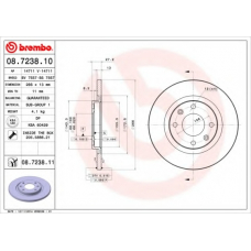 08.7238.11 BREMBO Тормозной диск