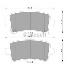 0 986 AB3 126 BOSCH Комплект тормозных колодок, дисковый тормоз