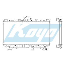 PA010961 KOYO P-tank corrugate-fin ass'y