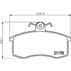 8DB 355 017-731 HELLA Комплект тормозных колодок, дисковый тормоз