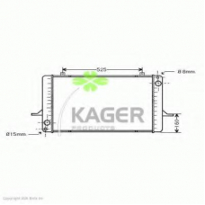 31-3195 KAGER Радиатор, охлаждение двигателя