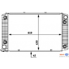 8MK 376 710-721 HELLA Радиатор, охлаждение двигателя