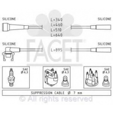 4.9499 FACET Комплект проводов зажигания