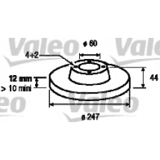 186784 VALEO Тормозной диск