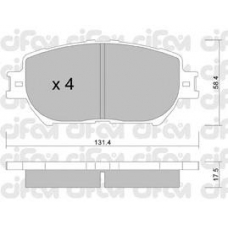 822-751-0 CIFAM Комплект тормозных колодок, дисковый тормоз