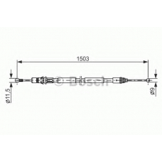 1 987 477 137 BOSCH Трос, стояночная тормозная система