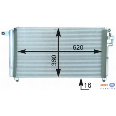 8FC 351 303-111 HELLA Конденсатор, кондиционер