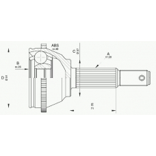 CVJ5604.10 OPEN PARTS Шарнирный комплект, приводной вал