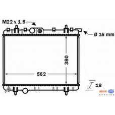 8MK 376 771-501 HELLA Радиатор, охлаждение двигателя