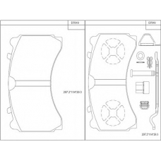 KD7819 ASIMCO Комплект тормозных колодок, дисковый тормоз