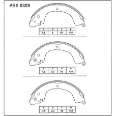 ABS0309 Allied Nippon Колодки барабанные