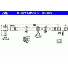 83.6211-0535.3 ATE Тормозной шланг