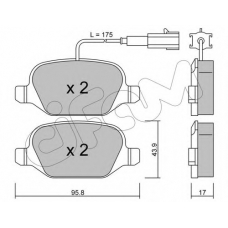 822-323-2 CIFAM Комплект тормозных колодок, дисковый тормоз
