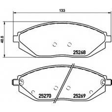 T2051 PAGID Комплект тормозных колодок, дисковый тормоз